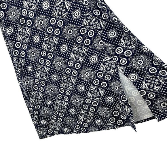 Talbots LP Large Petite Jersey Wrap Maxi Skirt Bandana Print Stretch Womens - Picture 12 of 13